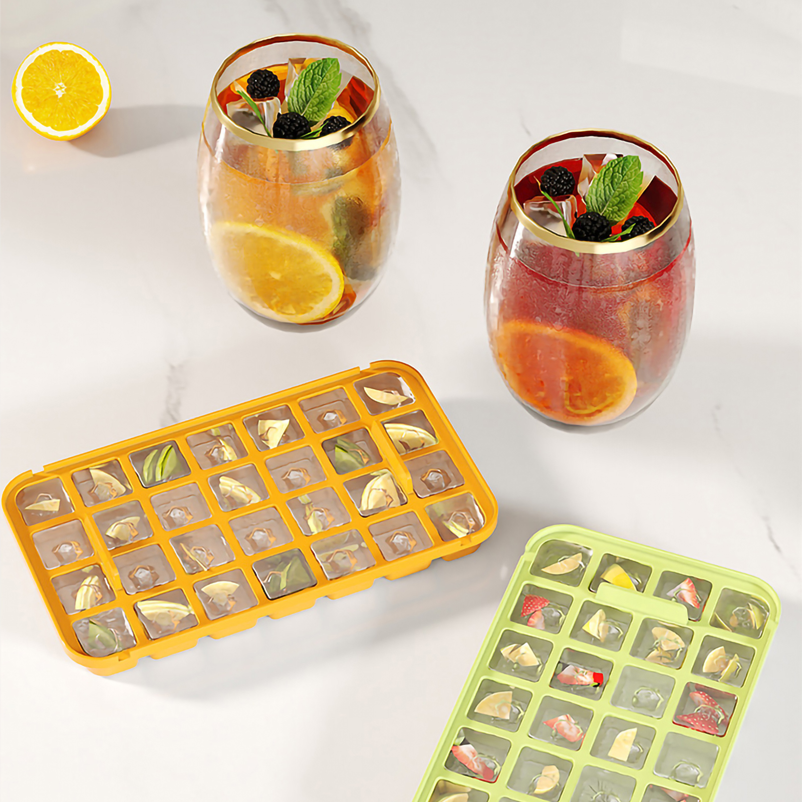 Ice Cube Tubs Household Ice Cube Artifact Large Capacity Ice Maker Press Refrigerator Homemade Food Grade Mold