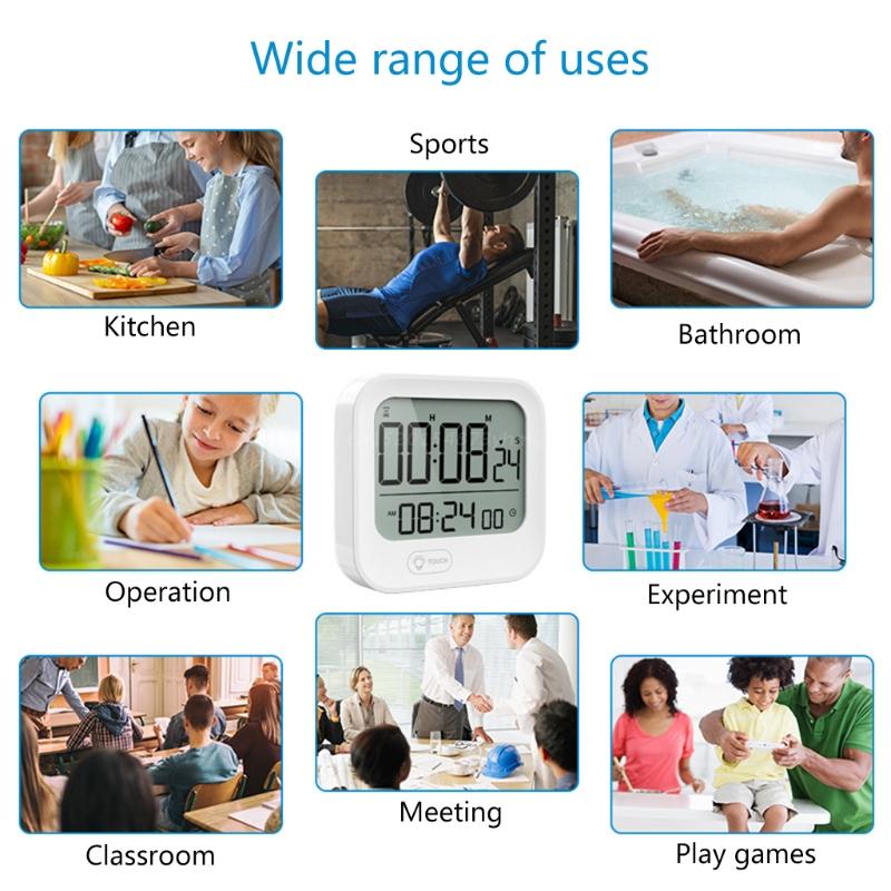 Q81C Digital Kitchen Timer with Dual Countdown Stop Watches Timer/Magnetic Timer