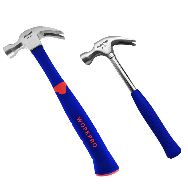 Hammer Stainless Steel Small Nail Mini Household Woodworking Nail Pulling Falling Off Two-color Handle Claw Hammer: Default Title