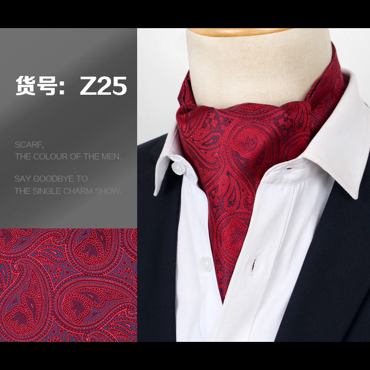 Hommes Vintage Polka Dot Wedding Formal Craings.com Ascot Scrunch Self Style, Gentleman Polyester, InjPaisley Neck, fraîchement: Turquoise
