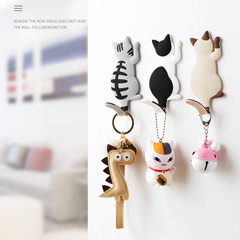 2 stuks haaksleutel wandhaak butler decoratie op keukenmuur sleutelhanger muur naadloze spijkervrije geperforeerde hanger keuken sticker haak