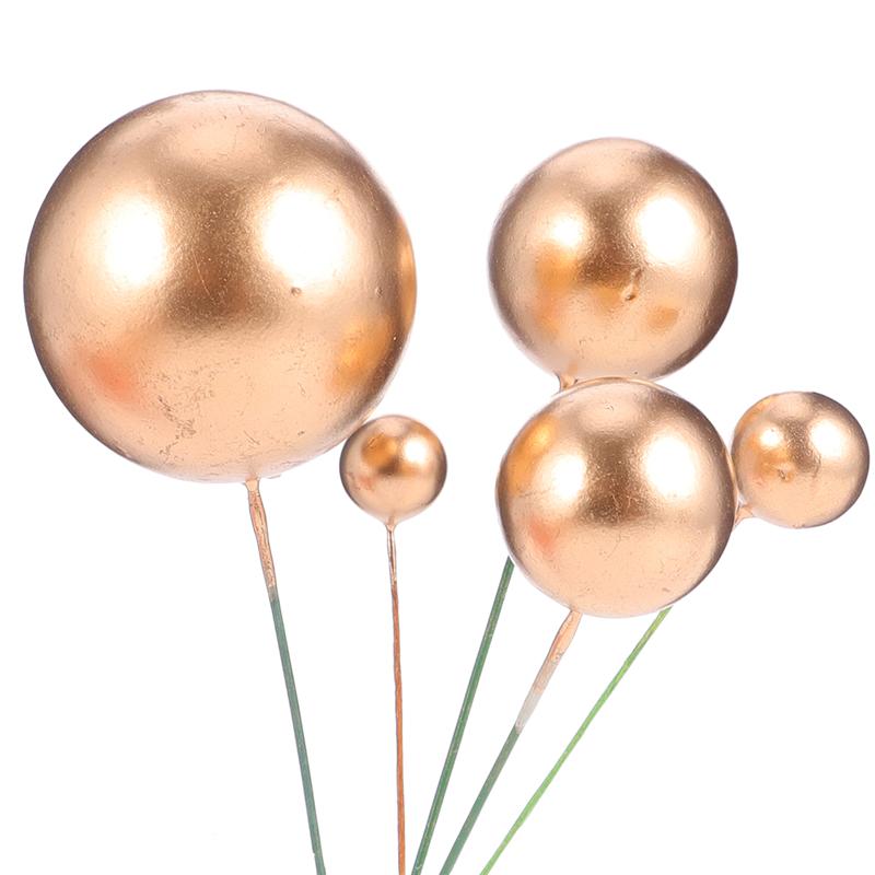 30 Pcs Foam Ball Cake Topper Birthday Cake Topper Dessert Ornaments For Birthday Cake Baking Decorative Cake Props