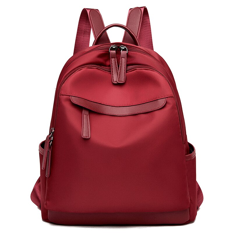 Zaino da donna zaino da scuola versatile da viaggio Oxford di grande capacità per il tempo libero da donna: Red Large