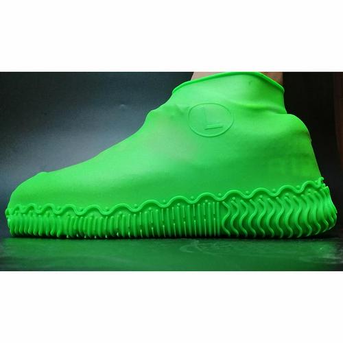 Outdoor binnenzool waterdichte siliconen schoen cover kinderen volwassen waterdichte antislip draagbare siliconen regen binnenzool: Groen / 37