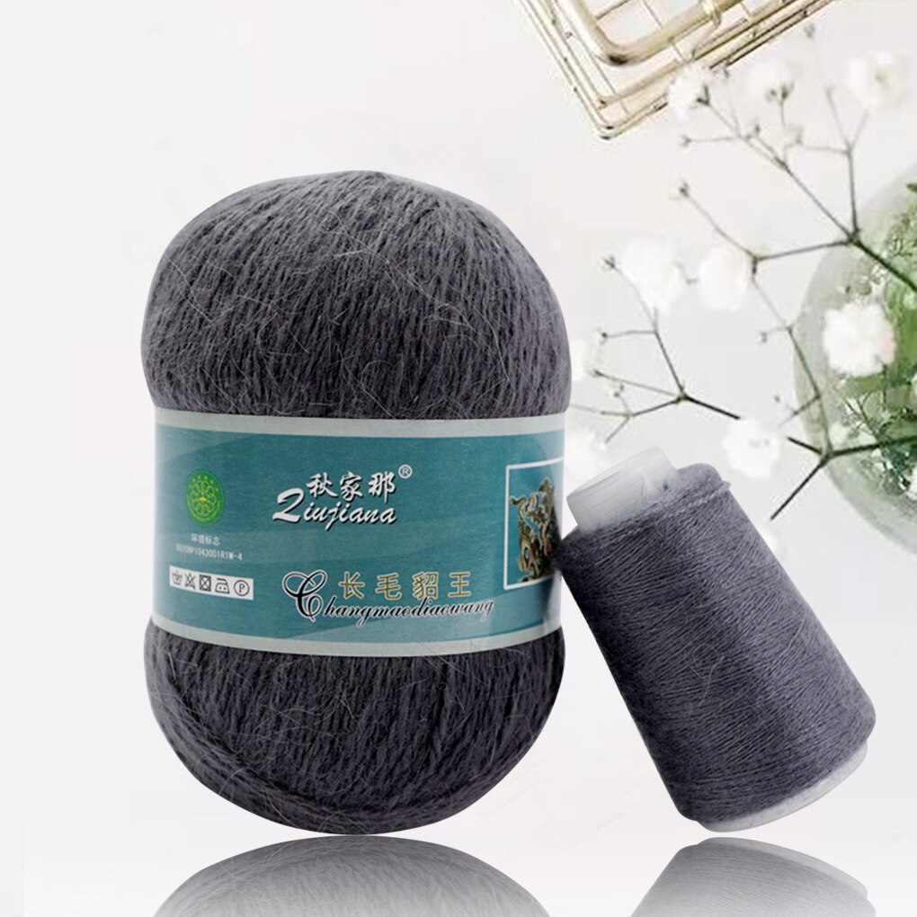 50+20g/set soft mink wool hand-knitted luxury long-wool cashmere Crochet knitted yarn suitable Scarf Cashmere: NO.11