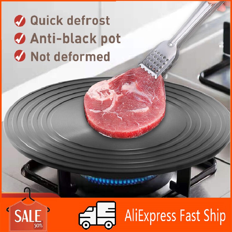 Household Thaw Board Tray Heat Transfer Conduction Plate Fast Defrosting Plate Food Plates Gas Top Kitchen Tools For Pot Protect