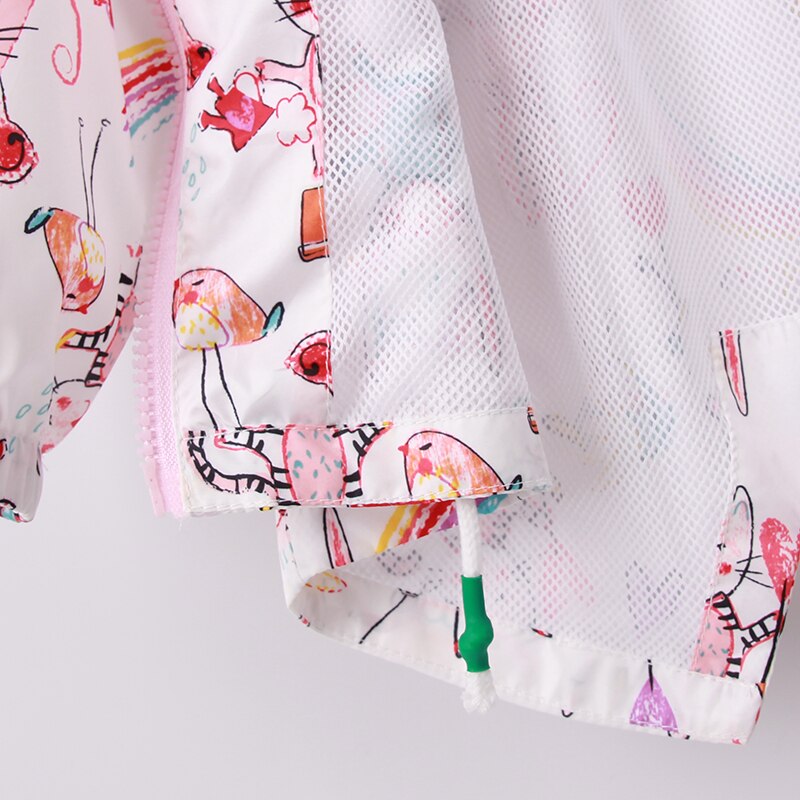 Kinderen Meisjes Lente Baby Meisje Jassen Cartoon Kat Muis Graffiti Jas Jas Capuchon Windjack Voor Meisjes Kinderen Bovenkleding