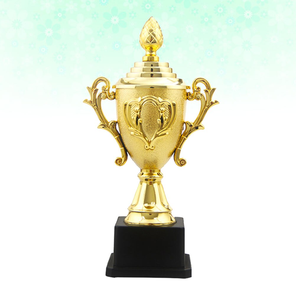 1pc Award Trophy Plastic Golden Trophies for Parties Celebrations
