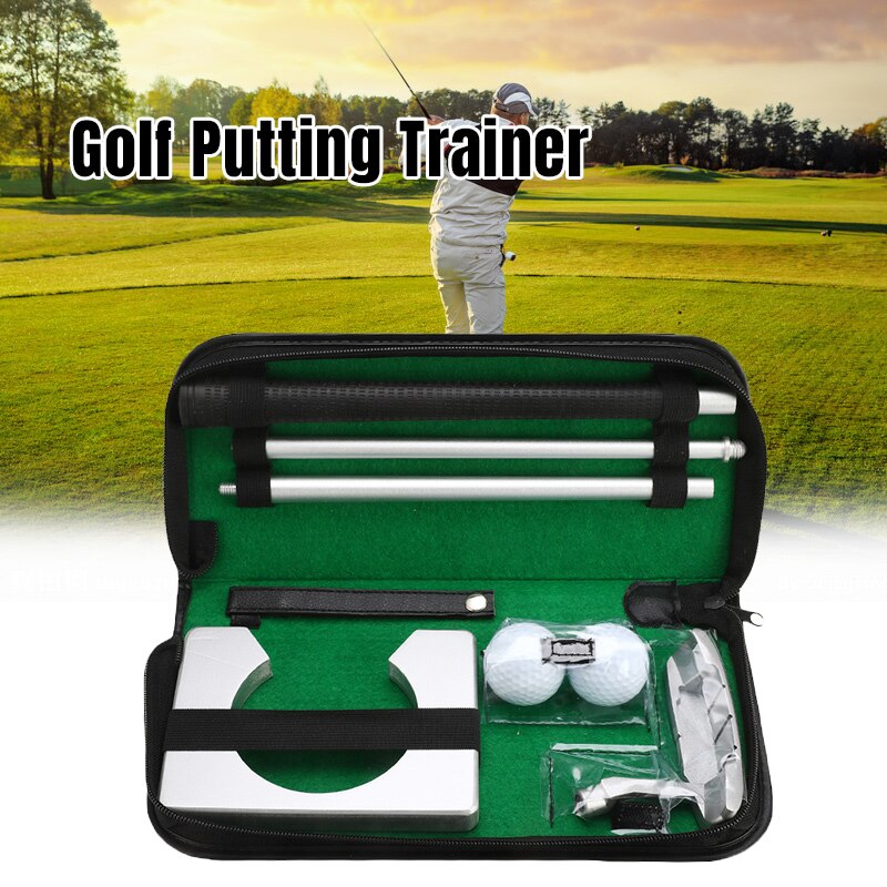 Draagbare Golf Putter Putting Praktijk Set Indoor Outdoor Sport Golf Trainer Oefening Apparatuur Golfbal Houder Training Aids