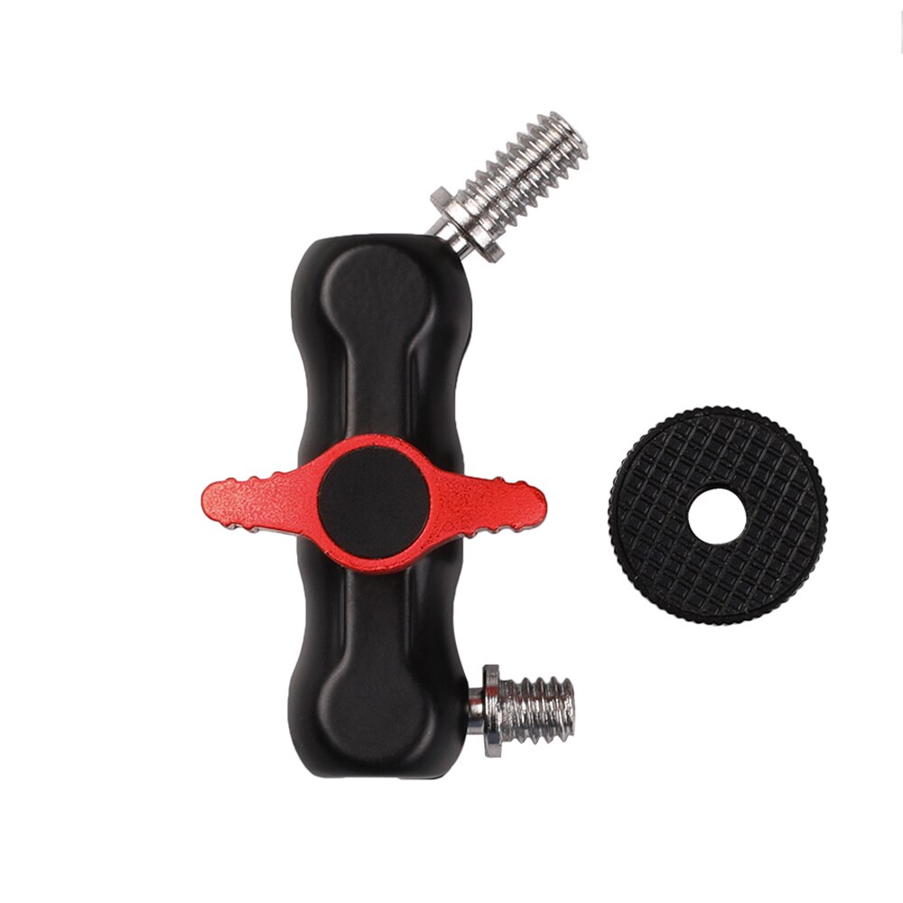 Doppelkugelgelenkarm mit blitzschuhhalterung (1/4 & #39 ;& #39 ; schrauben) für dslr-kamera, monitor, led-videoleuchte, kamerakäfig und rig