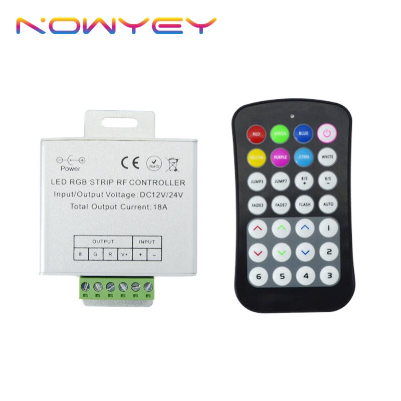 Led Controller Draadloze Rf Rgb Controller DC12-24V 432W Led Licht 28Key Controller Voor SMD5050 3528 Led Strip Licht Rgb tape