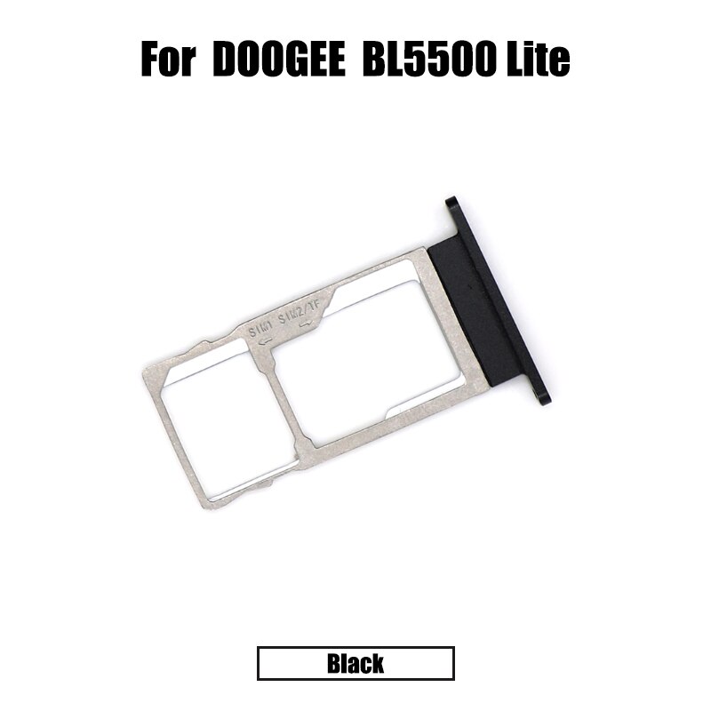 BingYeNing 100% Neue Original Für Doogee BL5500 Lite SIM karte Tablett Sim Karte Halfter Sim Karte Slot Tablett Halfter: Schwarz