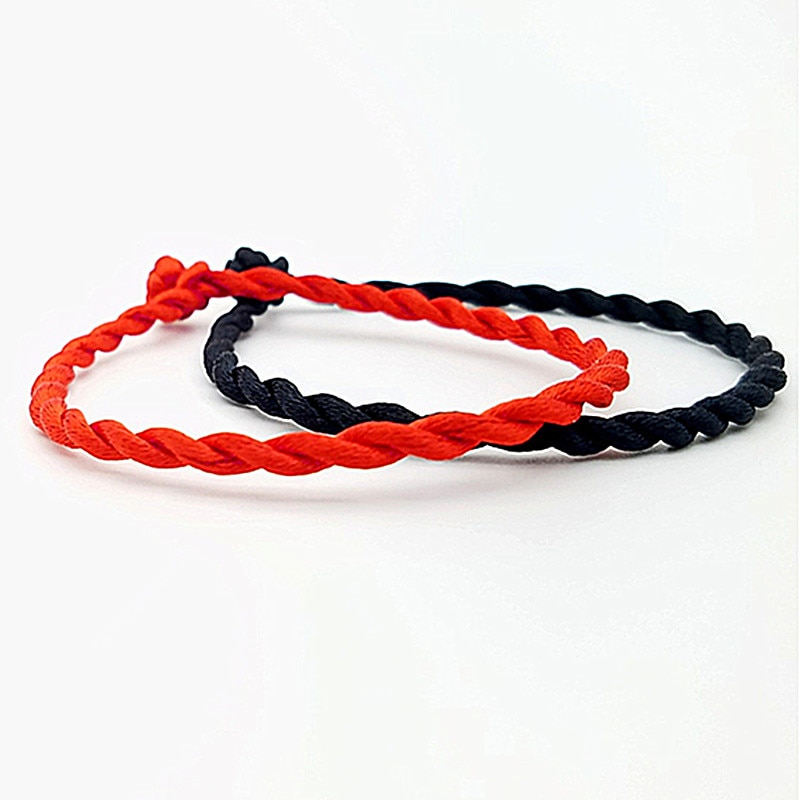 1 Pcs Rood Zwart De Rope Wrap Armbanden Lucky Rood Zwart Handgemaakte Touw Armbanden Voor Vrouwen Mannen Liefhebbers Bouwen