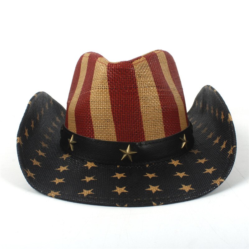 Women Men Straw Cowboy Hat Gentleman Western Sombrero Hombre Cowgirl Jazz Caps