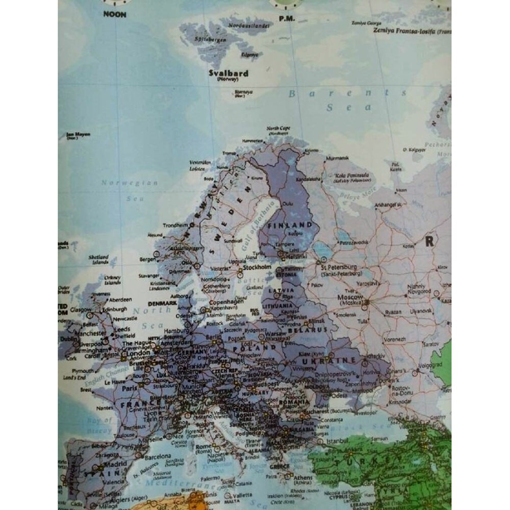 Hjem dekorasjon 100 x 70cm vegg klistremerke dekorasjon kart plakat diagram over land verden stort kart vegg verden flagg rom