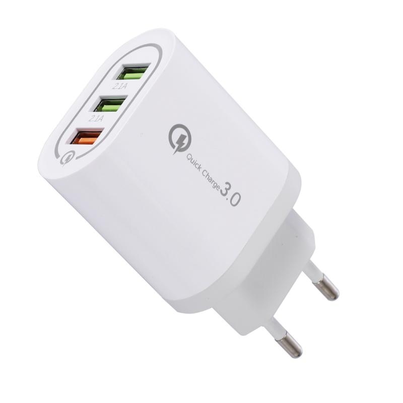 Dual typ interface Multi USB Port Schnelle Reise Wand Ladegerät Stecker für Smartphones 3 port für EU/UNS Schnelle ladegerät QC3.0 Telefon