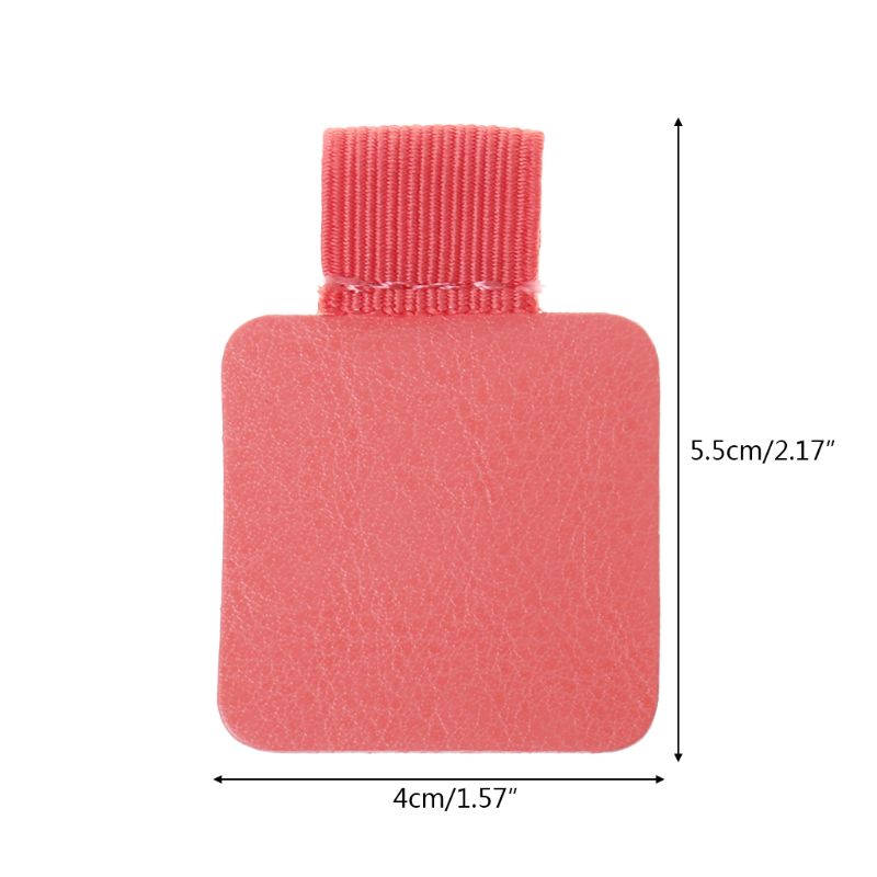 3pcs Square Self-adhesive Leather Pen Clip Pencil Elastic Loop For Notebooks Journals Clipboards Pens Holder