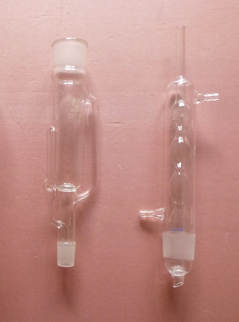 250 ml, Glas soxhletapparaat, condensor en extractoren lichaam, Laboratorium Glaswerk