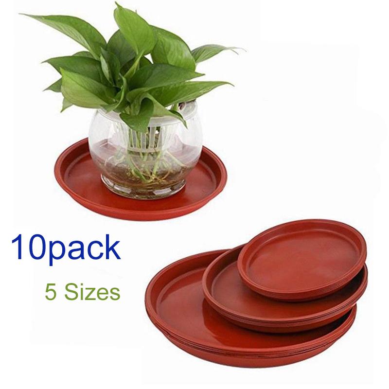 4/10 Pcs Plastic Bloempot Lekbak Plant Pot Schotel Bloempot Chassis Lade Voor Vleezigheid Planter Tuin Balkon (rood)