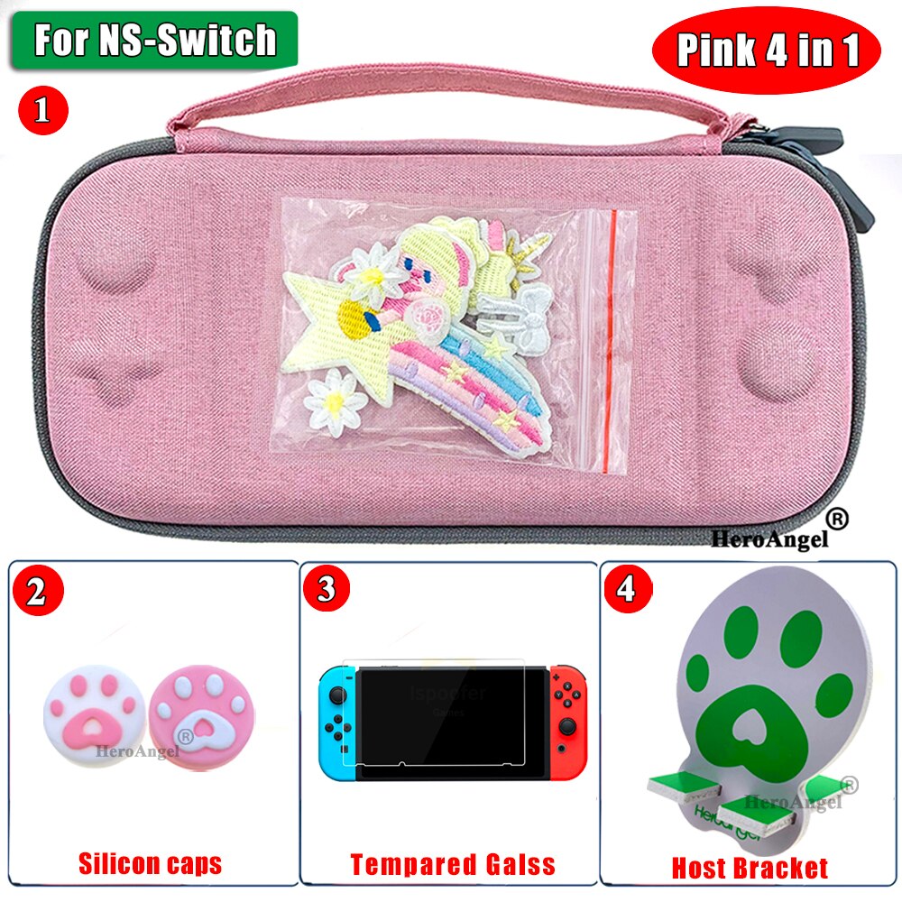 Przenośna pamięć masowa torba na przełącznik Nintendos twarda obudowa ochronna torba podróżna do przenoszenia Cas na przełącznik NS Lite konsola Dropshipping: Switch Cloth Pink