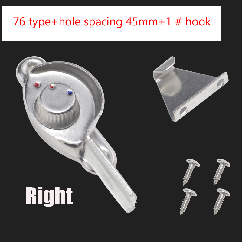 Rustfritt stål vinduslås forsikring tyverisikring aluminiumslegering vindu halvmånelås plast skyvedør oversettelsesvindu: Elfenben