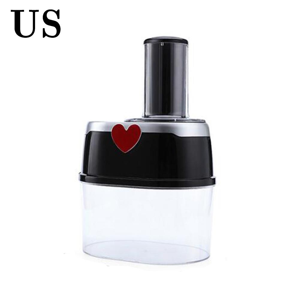 500W Multifunction Electric Sliced Grater Food Machine Spiral Funnel Potato Cucumber Shredder Vegetable Chopper Kitchen Gadgets: B