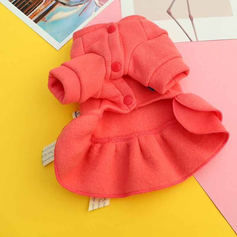 Winter Baumwolle Haustier Hund Kleid warm Hund Kleidung für Kleine Hunde Chihuahua Malteser Kleider Welpen Katze Felsen vestidos para perritas