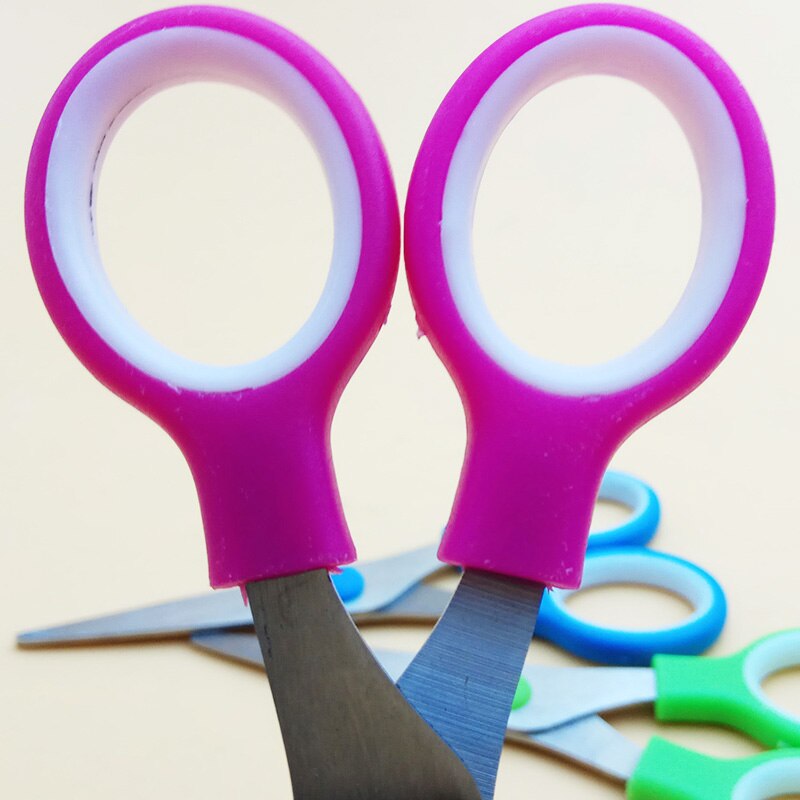 XYDDJYNL Different Colors 3 Pcs/Lot Cute School Stationery Student Scissors Paper Cutting for Kids Craft Cutter DIY Scrapbook