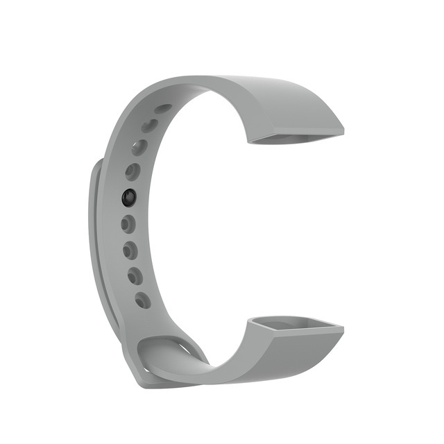 Dla Xiaomi Mi Band 4C silikonowy pasek zegarka dla Xiaomi Mi inteligentna opaska 4C inteligentny pasek bransoletka wymiana silikonowy zegarek nadgarstek: Gray / For Redmi Band