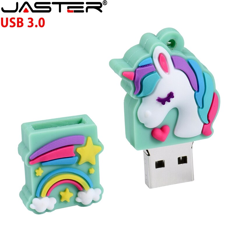 JASTER Cartoon nowy jednorożec Pen Drive 16GB 8GB 64GB 32GB 128GB pamięć usb Pendrive Pendrive u dysk moda prezent