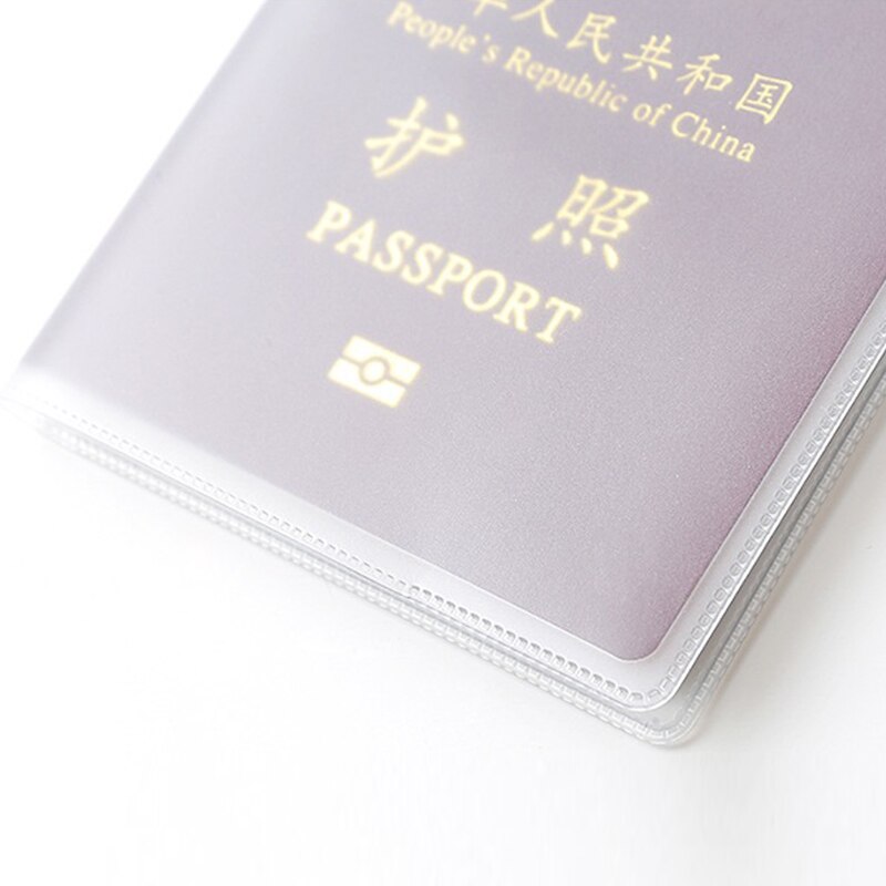 1pcs Waterproof Transparent Passport Holder Card Holder PVC Waterproof Travel Passport Cover Credit Card Holder Aluminium