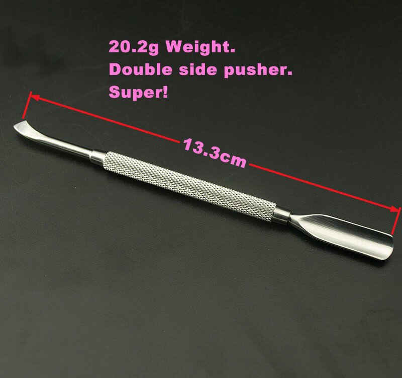 KIMAXCOLA 1 PCS Nail File Cuticle Lepel Remover Manicure Trimmer Cuticle Pusher Rvs Nail Gereedschap,