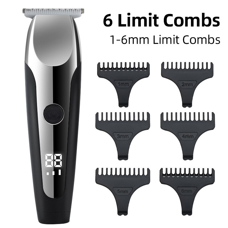 WEIDZ père noël tondeuse à cheveux avec 6 pièces limite peigne 1mm USB Rechargeable tondeuse à cheveux directe