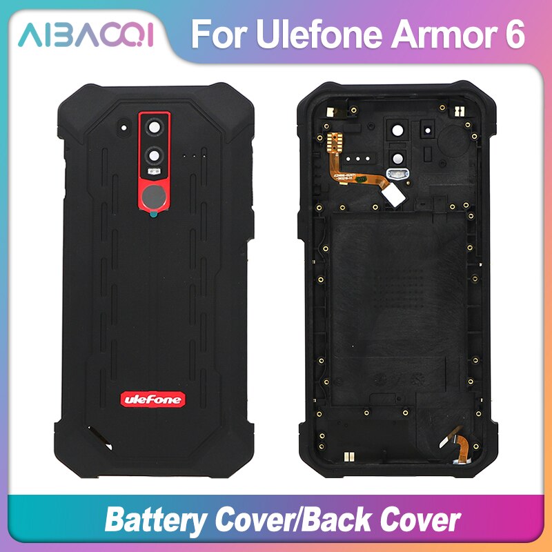 Originele Batterij Case Beschermende Batterij Case Back Cover + Camera Glas + Vingerafdruk Kabel Voor Ulefone Armor 6/Armor 6E Telefoon