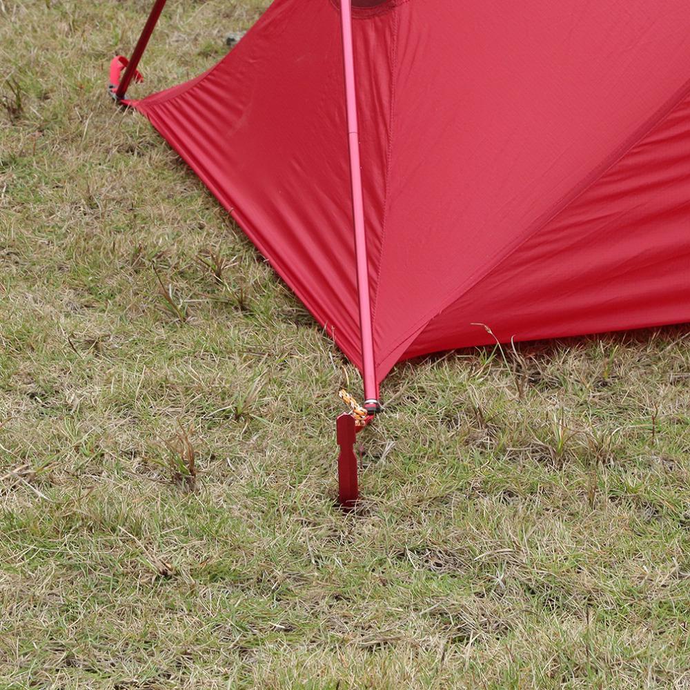 10 szt. Śledzie robić namiotu gwóźdź aluminiowe namioty z liną akcesoria kempingowe sprzęt na zewnątrz namiot podróżny budynek śledzie robić namiotu paznokci