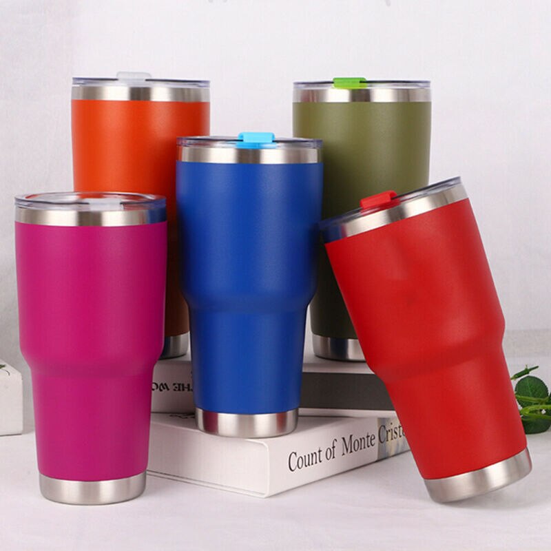 Double Wall Insulation Stainless Steel Tumbler Vacuum Travel Mug Cup Coffee 30oZ Vacuum Flasks