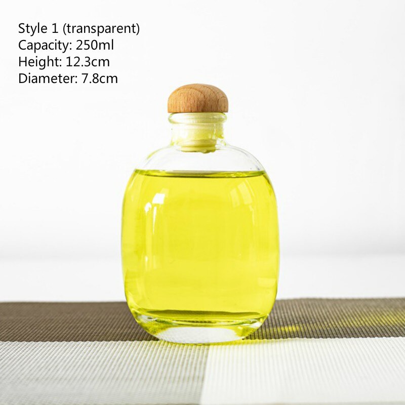 500ml Frosted Fruit Wine Bottle Green Plum Hip Flask Sake Rice Wine Yellow Wine Container with Cork Preservation Bottle Jug: 250ml transparent