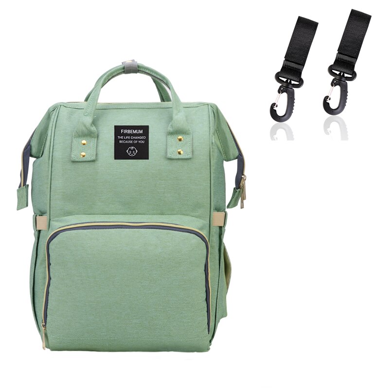 Mummy Maternity Nappy Bag styles Large Capacity Baby Bag Backpack Maternity Nursing Bag for Baby Care: green