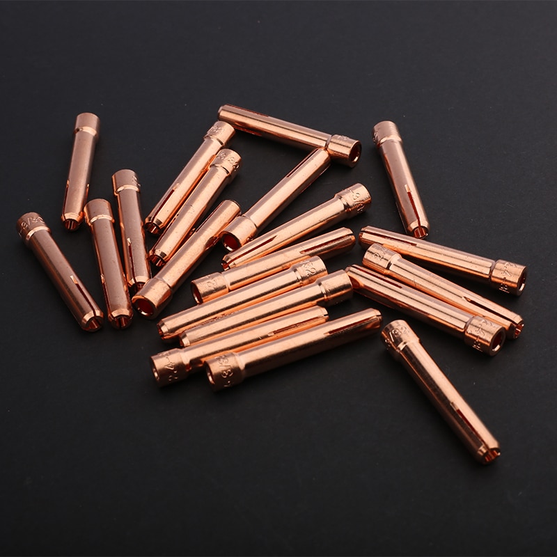 10PCS/lot Tig collet for WP 17 18 26 tig welding torch accessories SR 17 18 26 Tungsten Electrode Collet Tig Torch Consumables