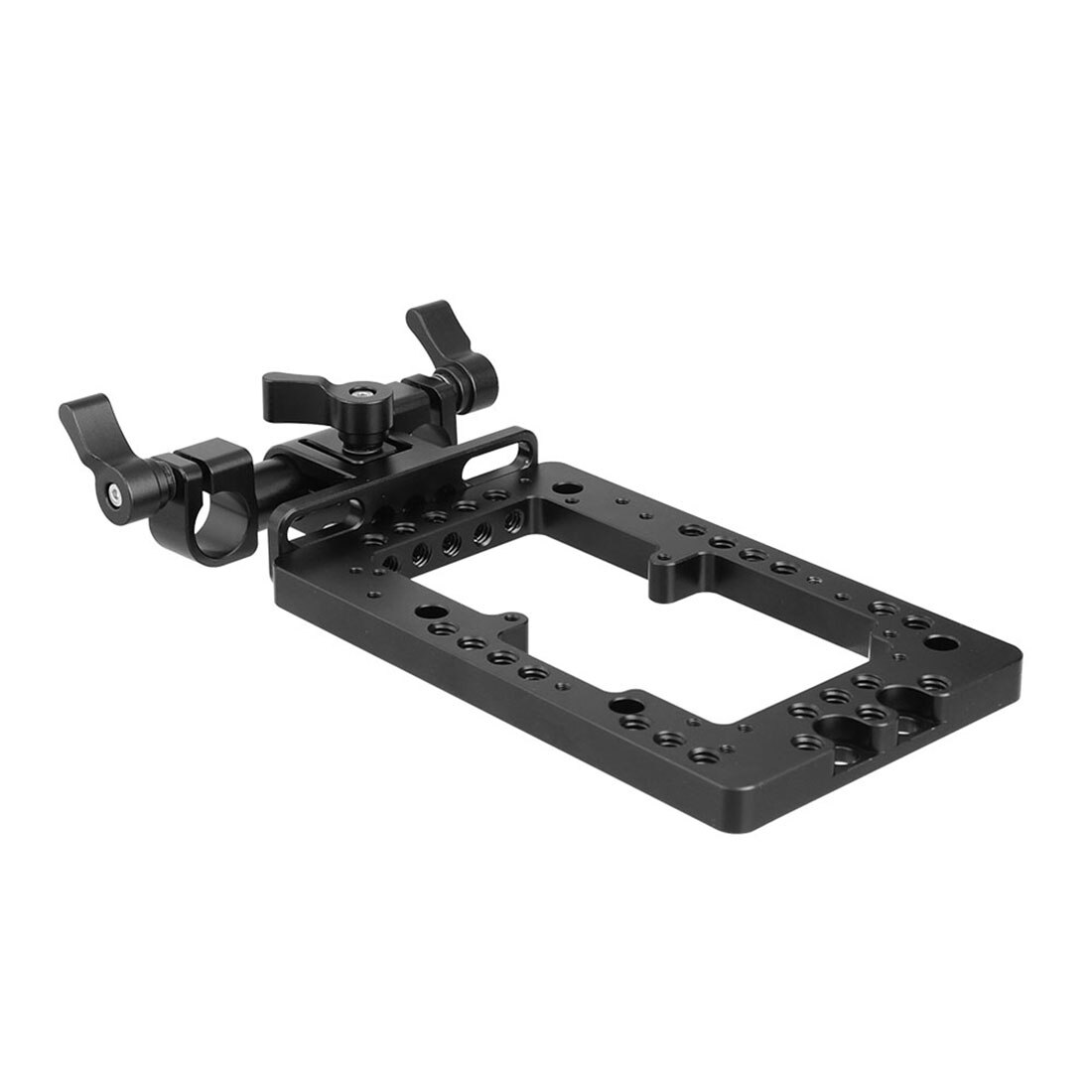 Versátil placa de bateria dupla lateral sistema apoio 1/4 m3 montagem ajustável 15mm haste braçadeira rotatable para conversor de divisor de energia