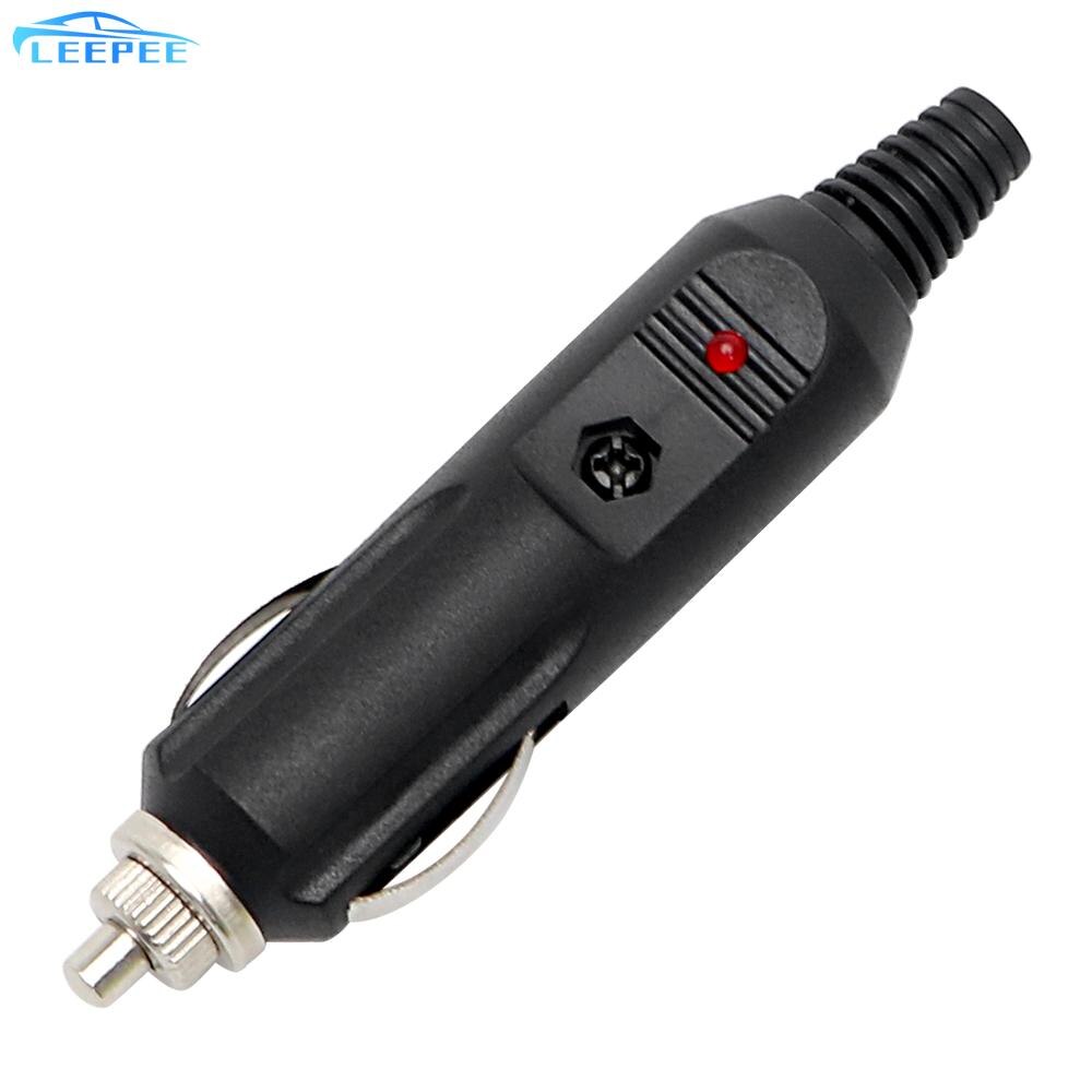 1Pcs Met Zekering Auto-Styling Led Rood Indicator Man Sigarettenaansteker Plug Connector