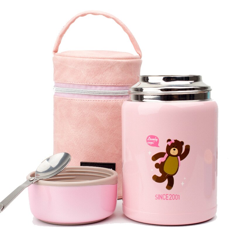 Roestvrij Staal Tin Pot Thermos Voedsel Box Bento Box Grote Capaciteit School Volwassen Picknick Bento Opbergdoos Draagbare Bento Box