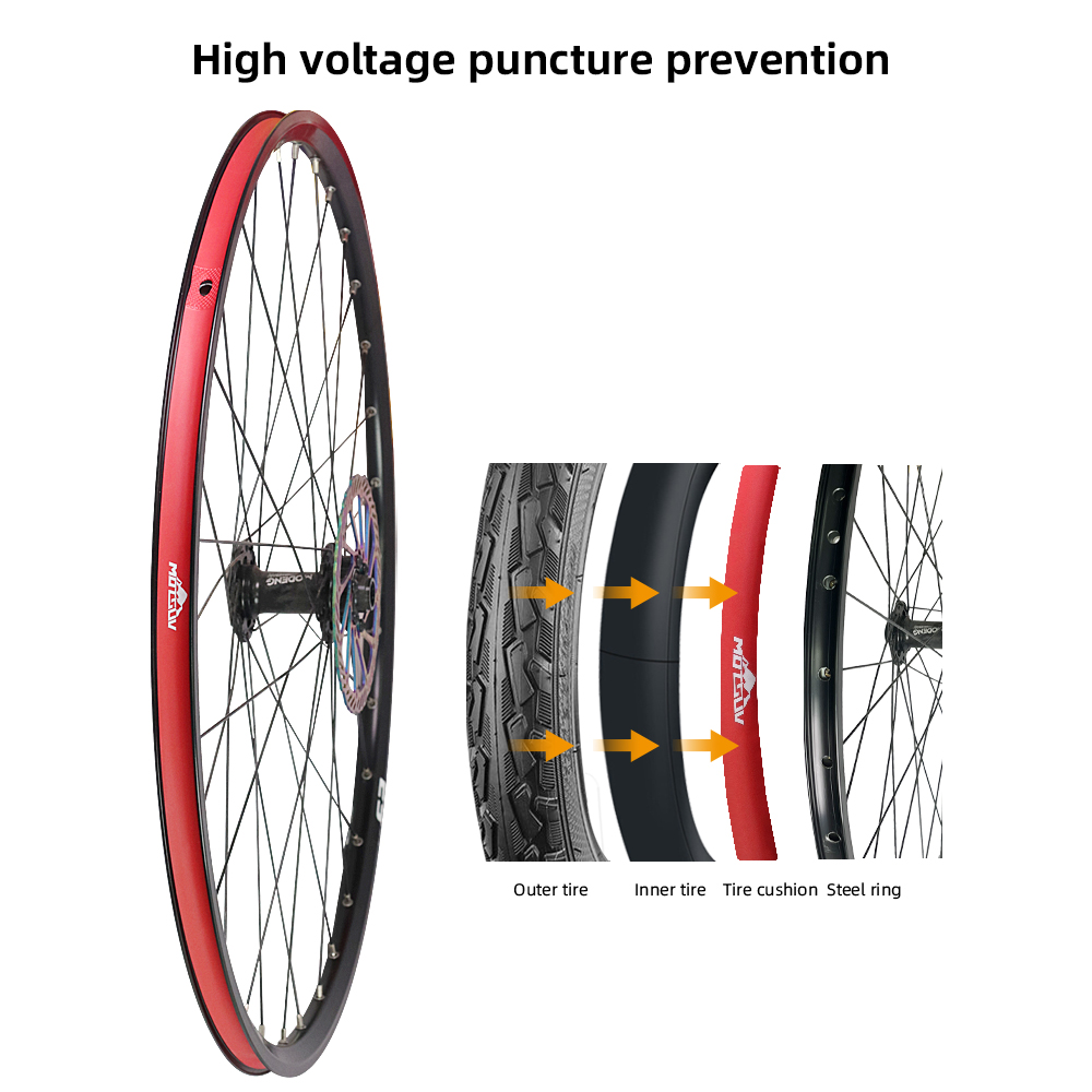 MOTSUV Fahrradfelgenstreifen, Reifeneinsatz, Schlauchschutz, PVC-Felgenband, Rennrad, 700 C26, 27,5, 29-Zoll-Fahrrad, eitern Gürtel, reifensicheres Band