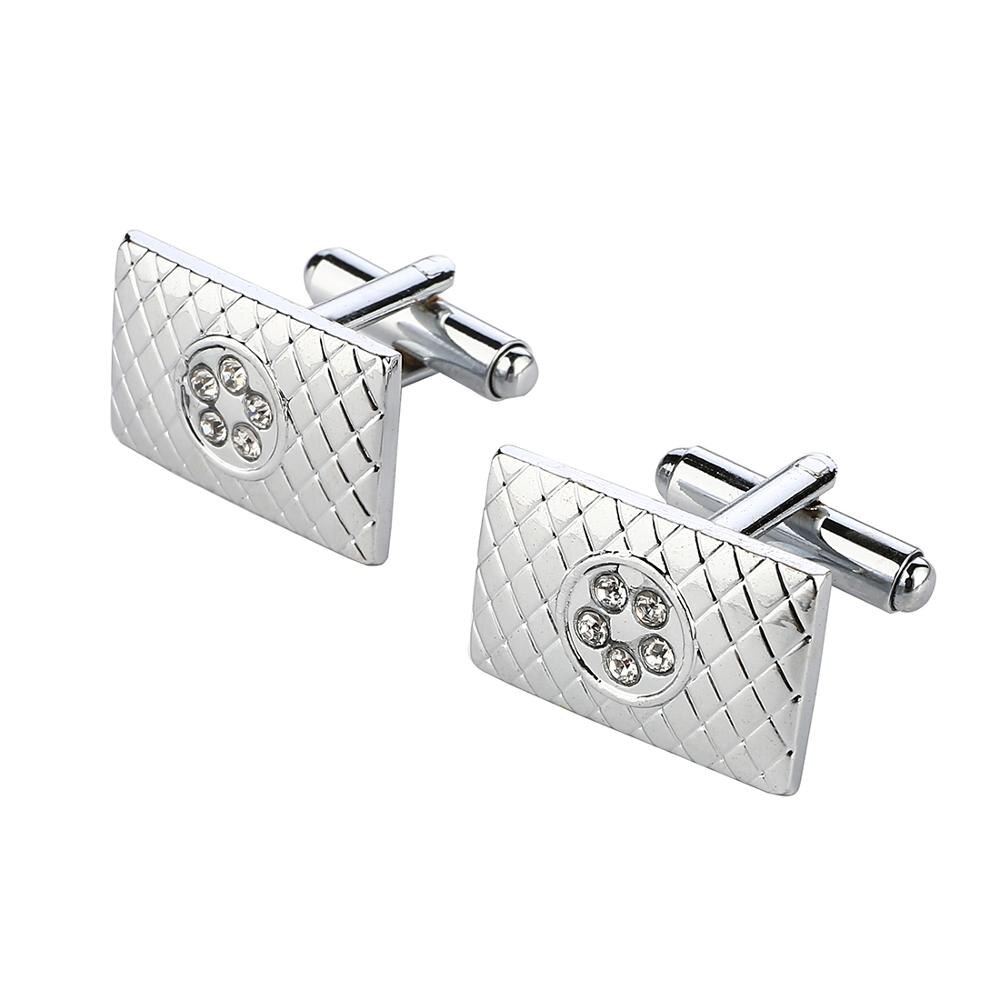 ZOSHI Französisch Hemd Manschettenknopf für Mens Manschette Verknüpfung Geschmack Männlichen Silber Farbe Luxus Hochzeit Manschettenknöpfe: CF0020