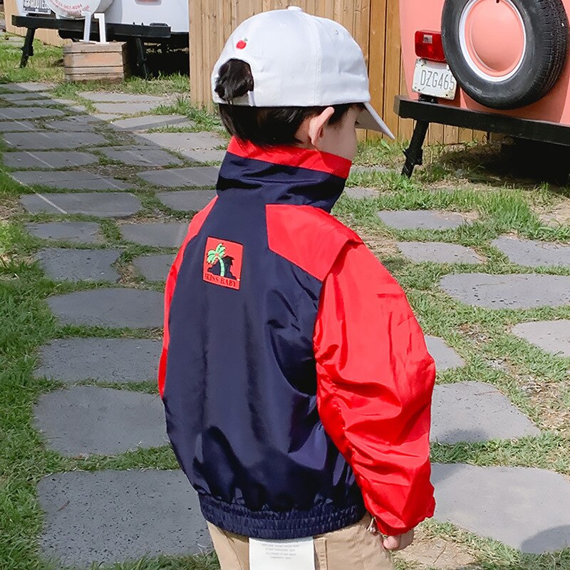 Abrigo rojo de primavera y otoño para niño, traje para niño, para adolescentes, ropa de de talla grande