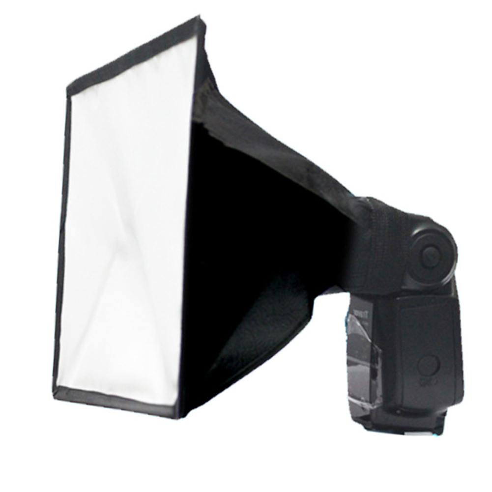 Kamera flash diffusortilbehør universal softbox fotografering speedlight flash lysreflektor med opbevaringspose