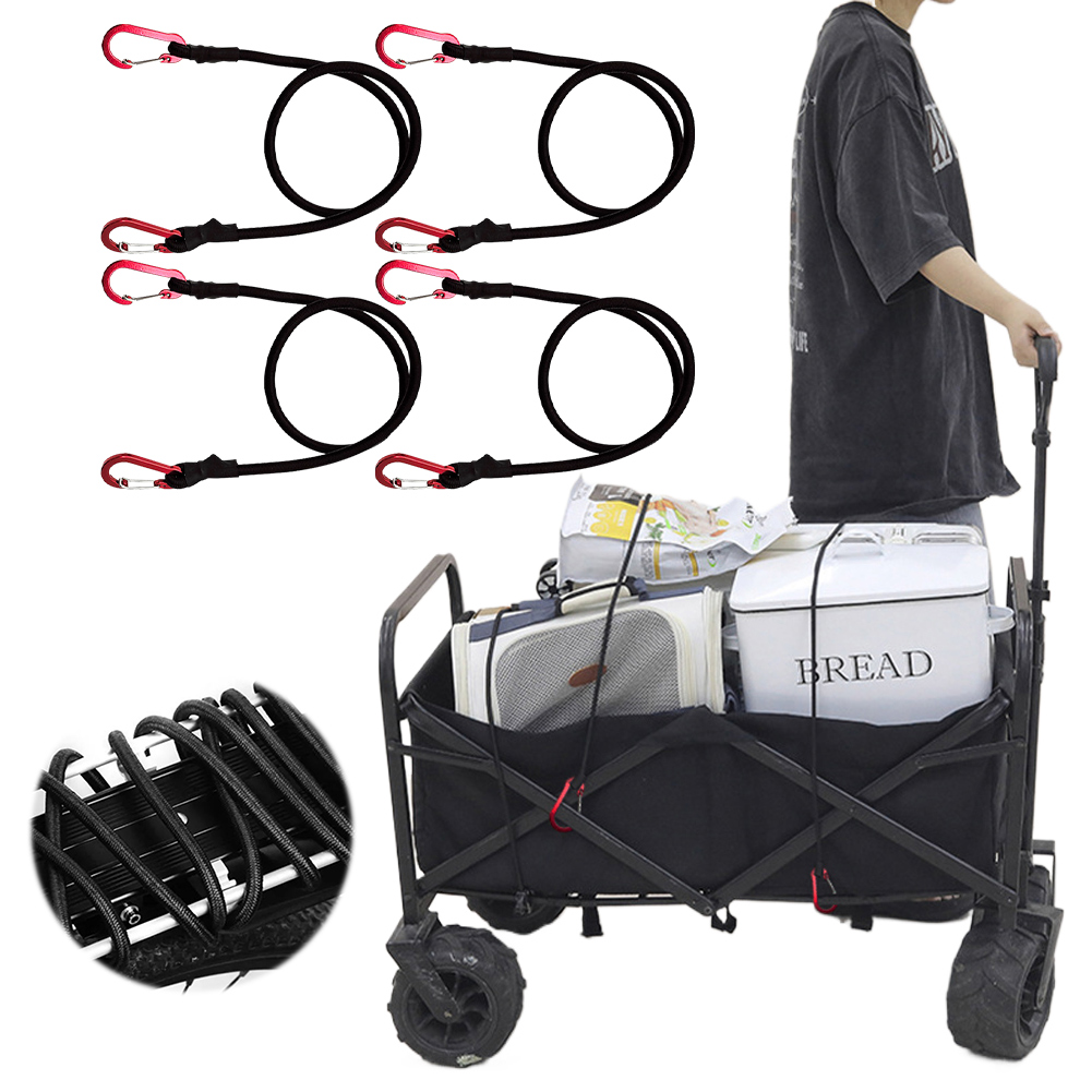 Cordón elástico de alta resistencia de 60/90/120cm, correa de amarre, ganchos de mosquetón, cuerdas de embalaje de equipaje para Kayak, accesorios de Camping
