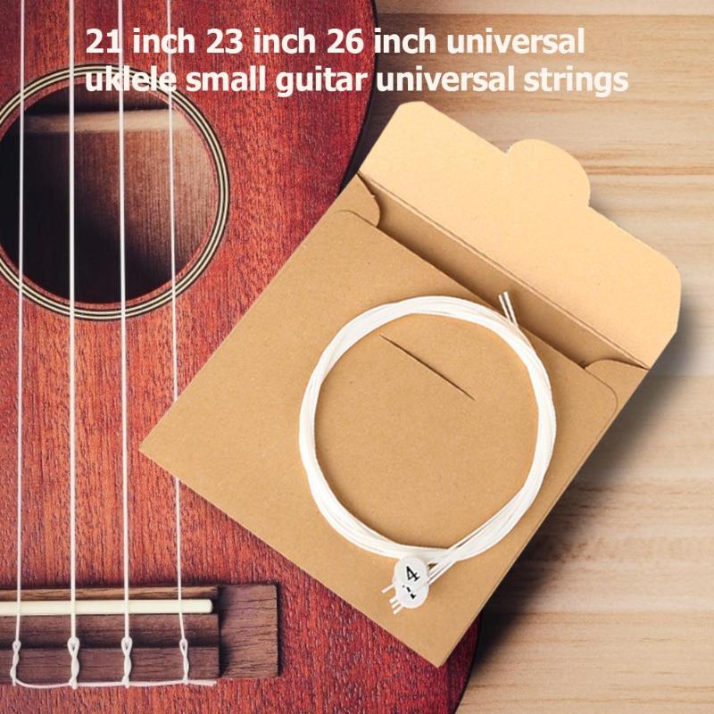 Hållbara strängar multifunktions bärbar 4x nylon ukulele strängersättningsdel för 21 23 26 tums stränginstrument