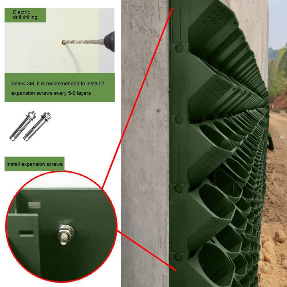 Self Watering Flower Pot Stackable Wall Planter Garden Plastic Wall Plants tool Home Vertical Hanging Pot Pots Succulents B D5Y9