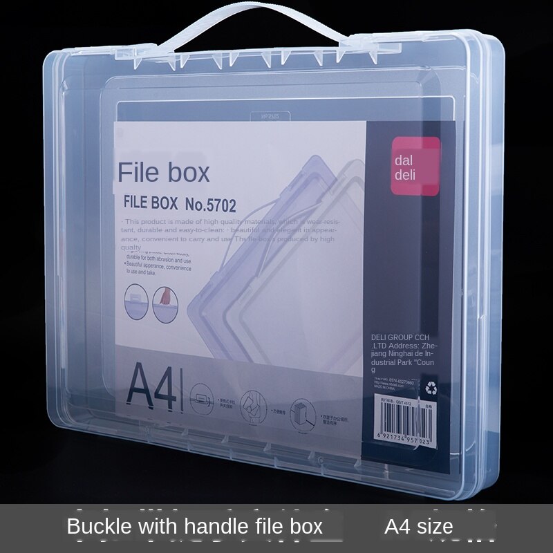 Home Documents Storage Box A4 Transparent File Box File Folder Certificate Information Data Desktop locker Storage Box: Style 3